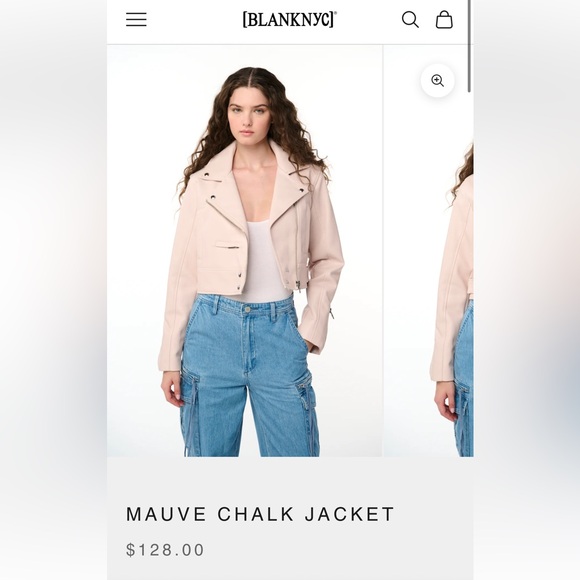 BLANK NYC Mauve Chalk Jacket Size Small $128 NWOT - Picture 5 of 14